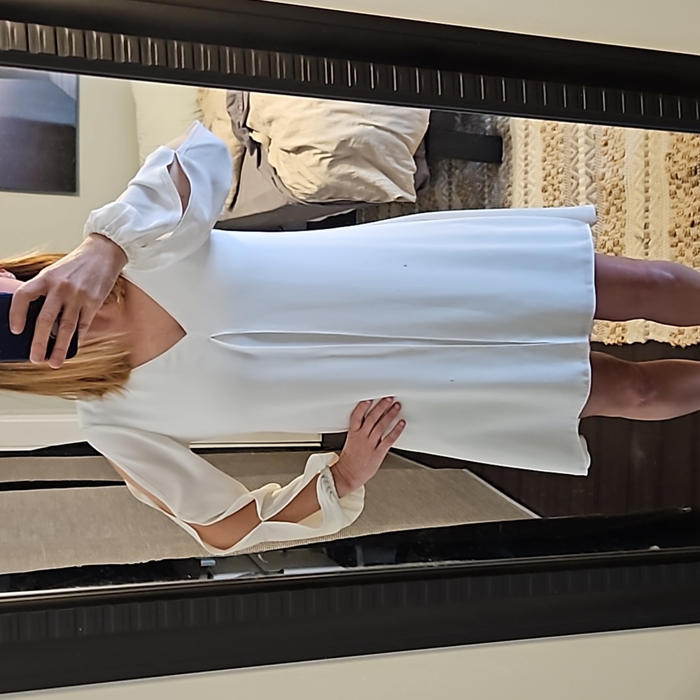White House Black market white dress size 4